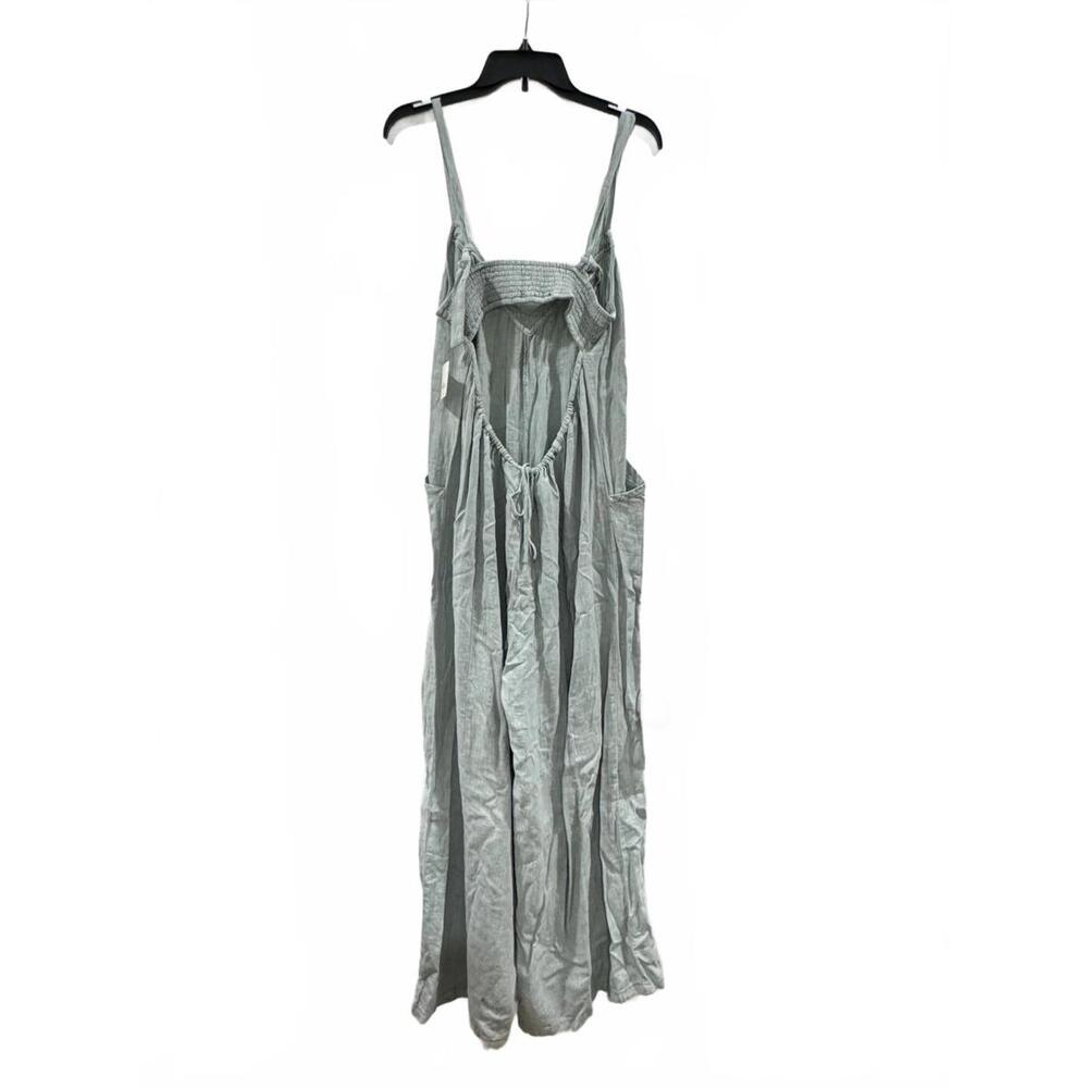 NWT Free People Drifting Dreams Sea Mist Blue Linen Jumpsuit- Size Small - Picture 4 of 9